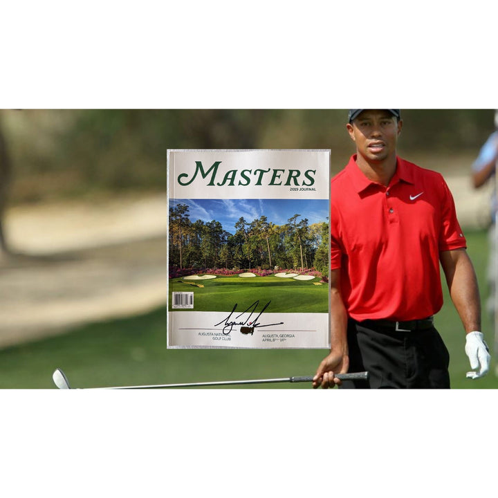 Tiger Woods 2019 Masters Journal signed with proof