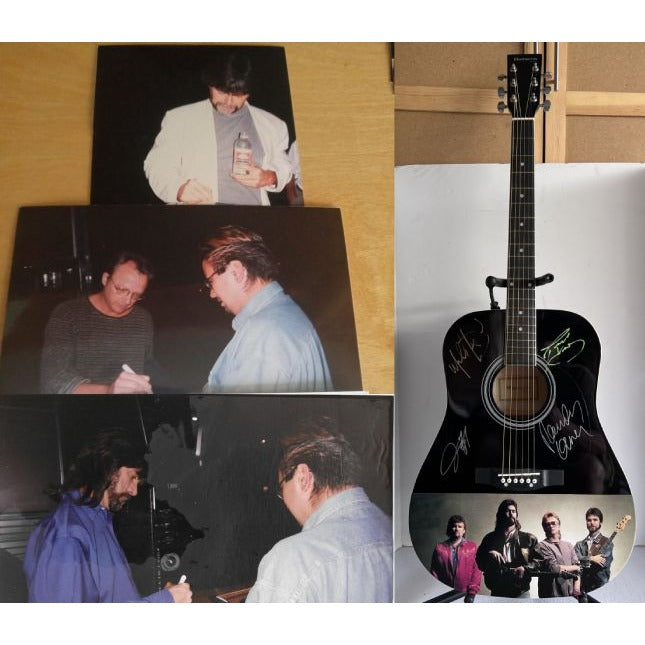 Teddy Gentry Randy Owen Jeff Cook Mark Herndon Alabama  full size acoustic one-of-a-kind guitar signed with proof