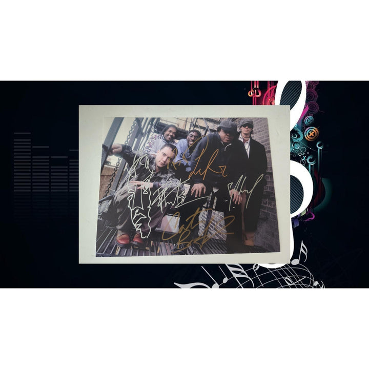 Dave Matthews step on Lessard Carter Buford Leroi Moore Boyd Tinsley the Dave Matthews Band 8x10 photo sign with proof