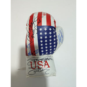 Sylvester Stallone Dolph Lundgren Carl Weathers Mr T Tommy Morrison and Michael B Jordan boxing glove signed with proof