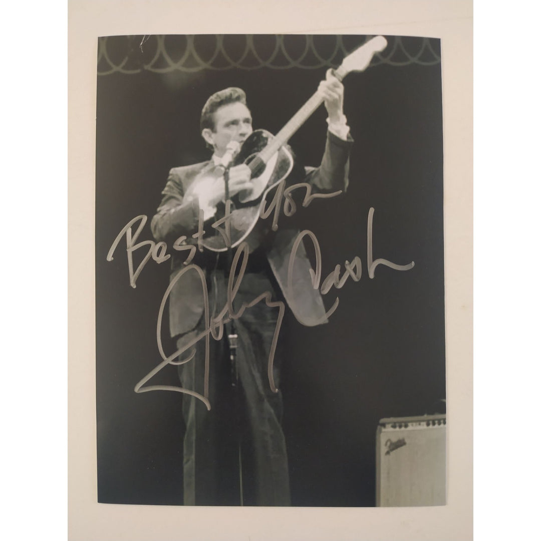 Johnny Cash "The Man In Black " 5x7 photo signed with proof