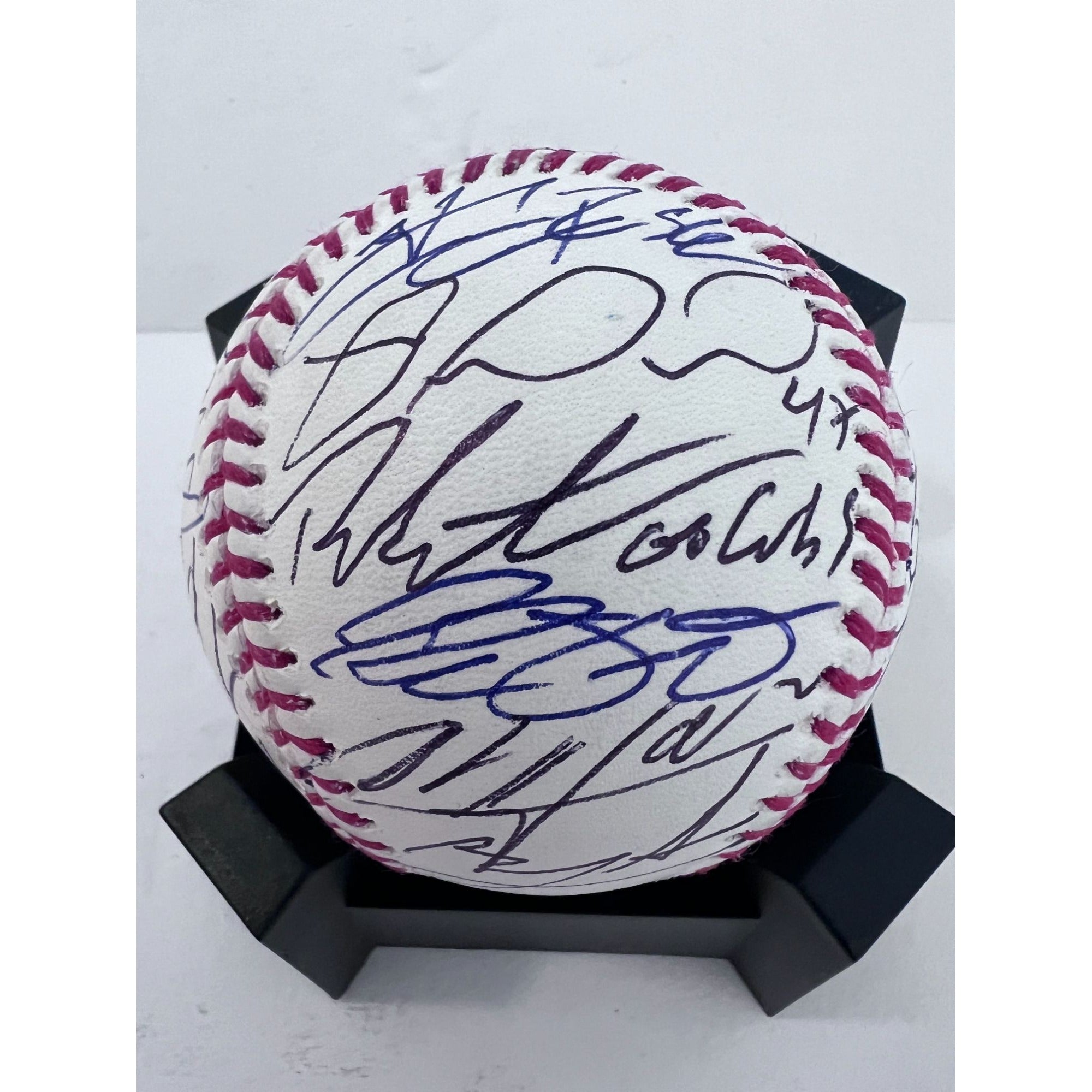 Chicago Cubs 2016 World Series champions team signed commemorative baseball Anthony Rizzo Joe Maddon Kris Bryant WS mvp Ben Zobrist