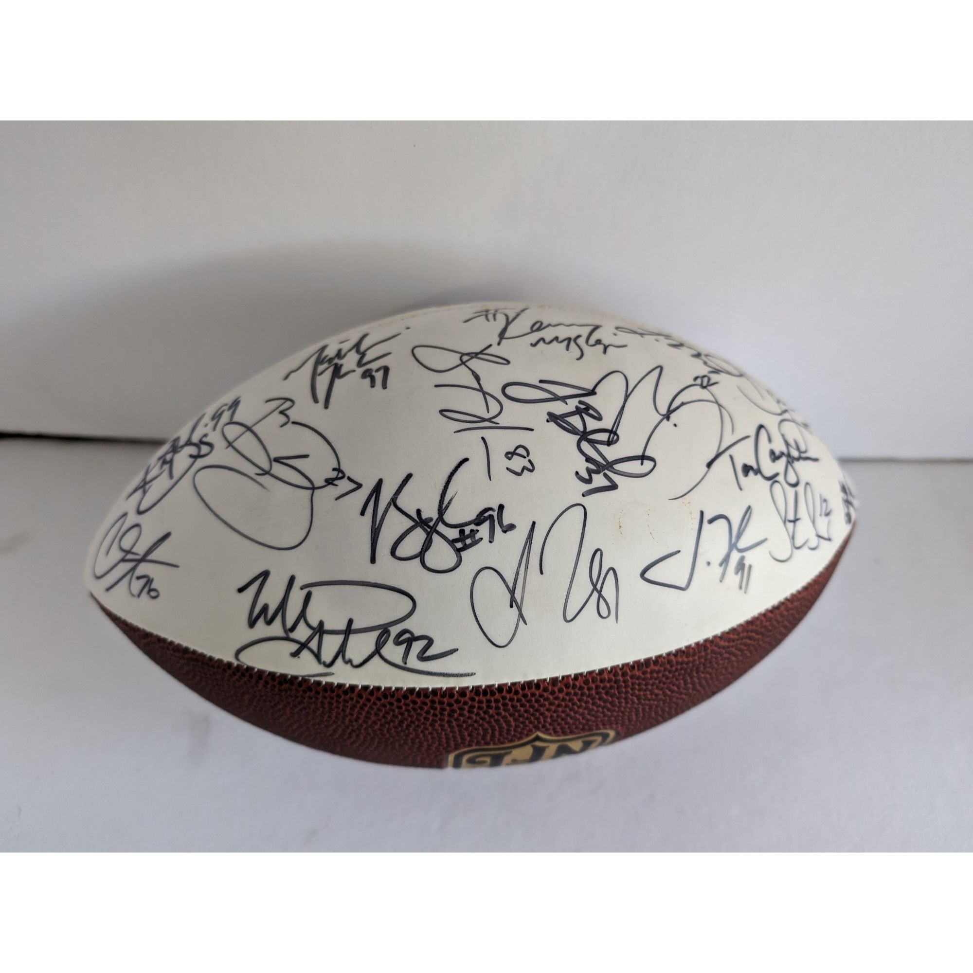 New York Giants Eli Manning Super Bowl champions team signed football