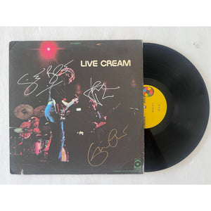 Cream Eric Clapton Jack Bruce Ginger Baker LIVE LP signed with proof