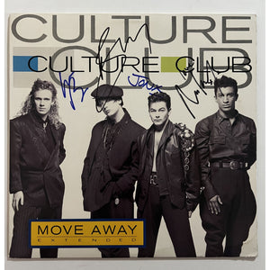 Boy George John Moss Mikey Craig Roy Hay Culture Club "Move Away" original LP signed with proof
