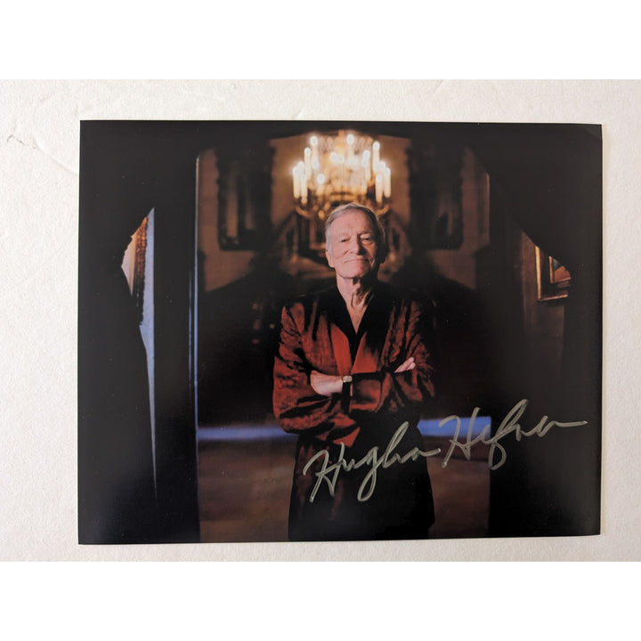 Hugh Hefner the founder of Playboy 8x10 photo signed with proof