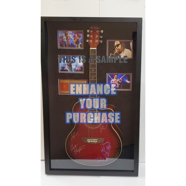 Eddie Vedder Pearl Jam Stone Gossard Mike McCready Jeff Ament full size acoustic guitar signed with proof