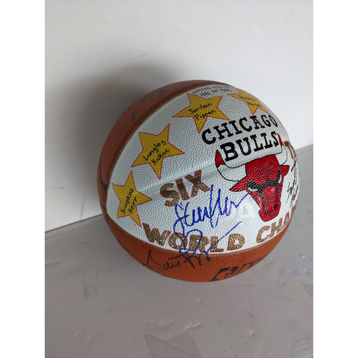 Chicago Bulls NBA Spalding basketball #46 of 500 commemorative / limited edition with 13 signed Michael Jordan, Phil Jackson with proof
