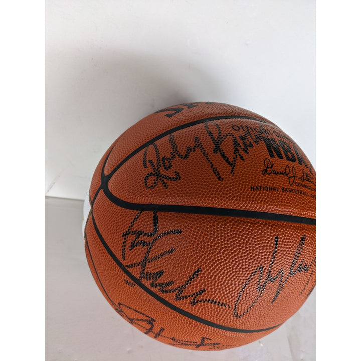 Chicago Bulls NBA Spalding basketball #46 of 500 commemorative / limited edition with 13 signed Michael Jordan, Phil Jackson with proof