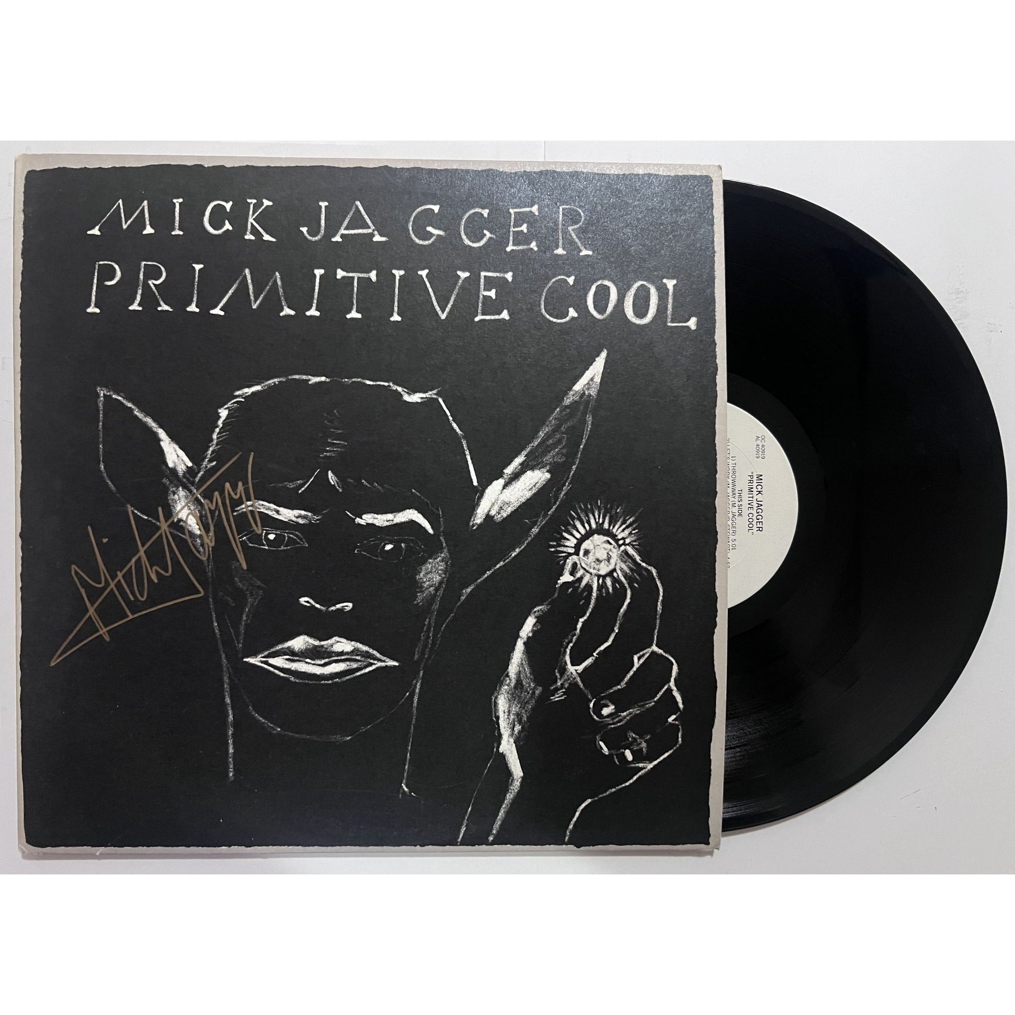 Mick Jagger Primitive Cool LP signed with proof