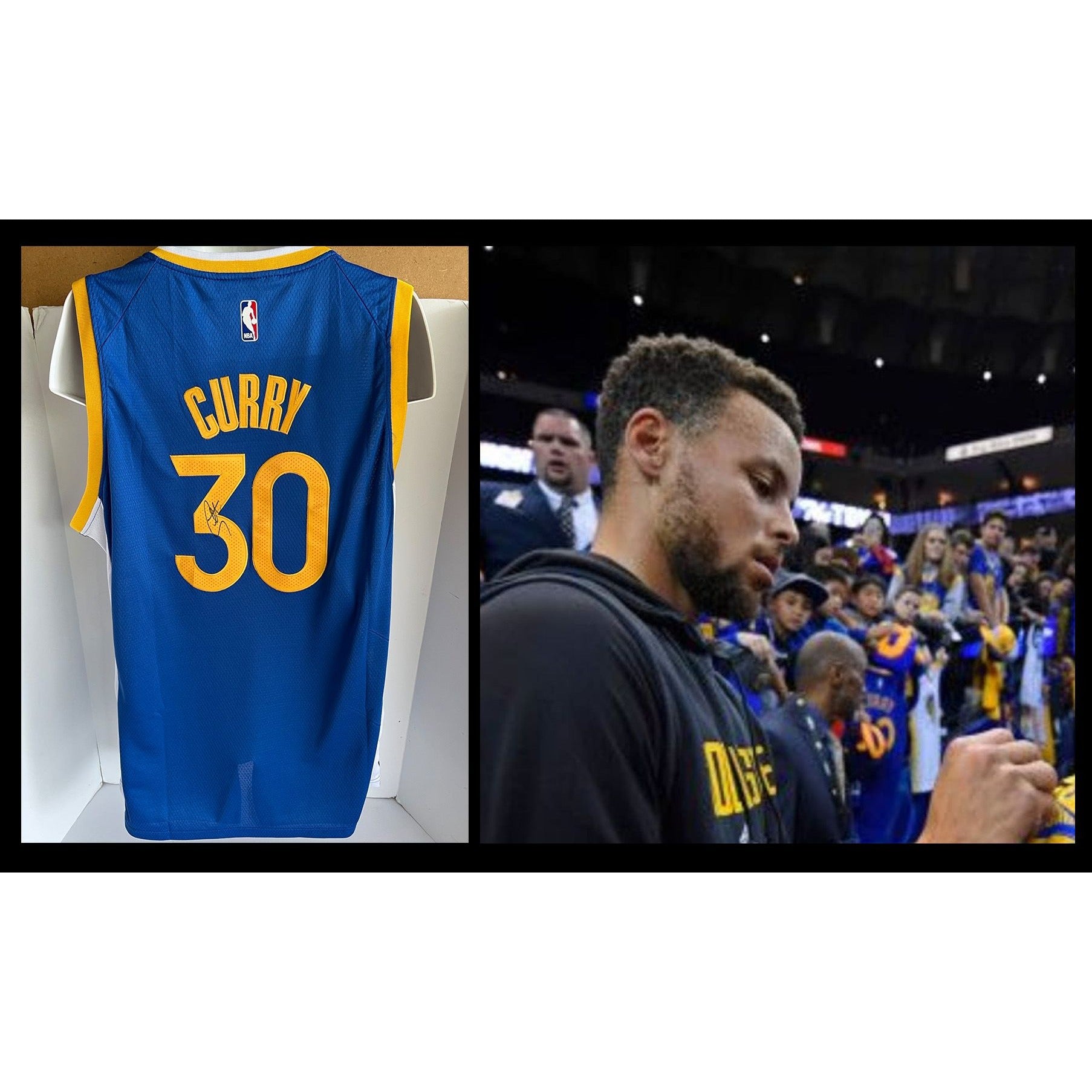 Stephen Curry Golden State Warriors Nike Nba game model jersey signed with proof