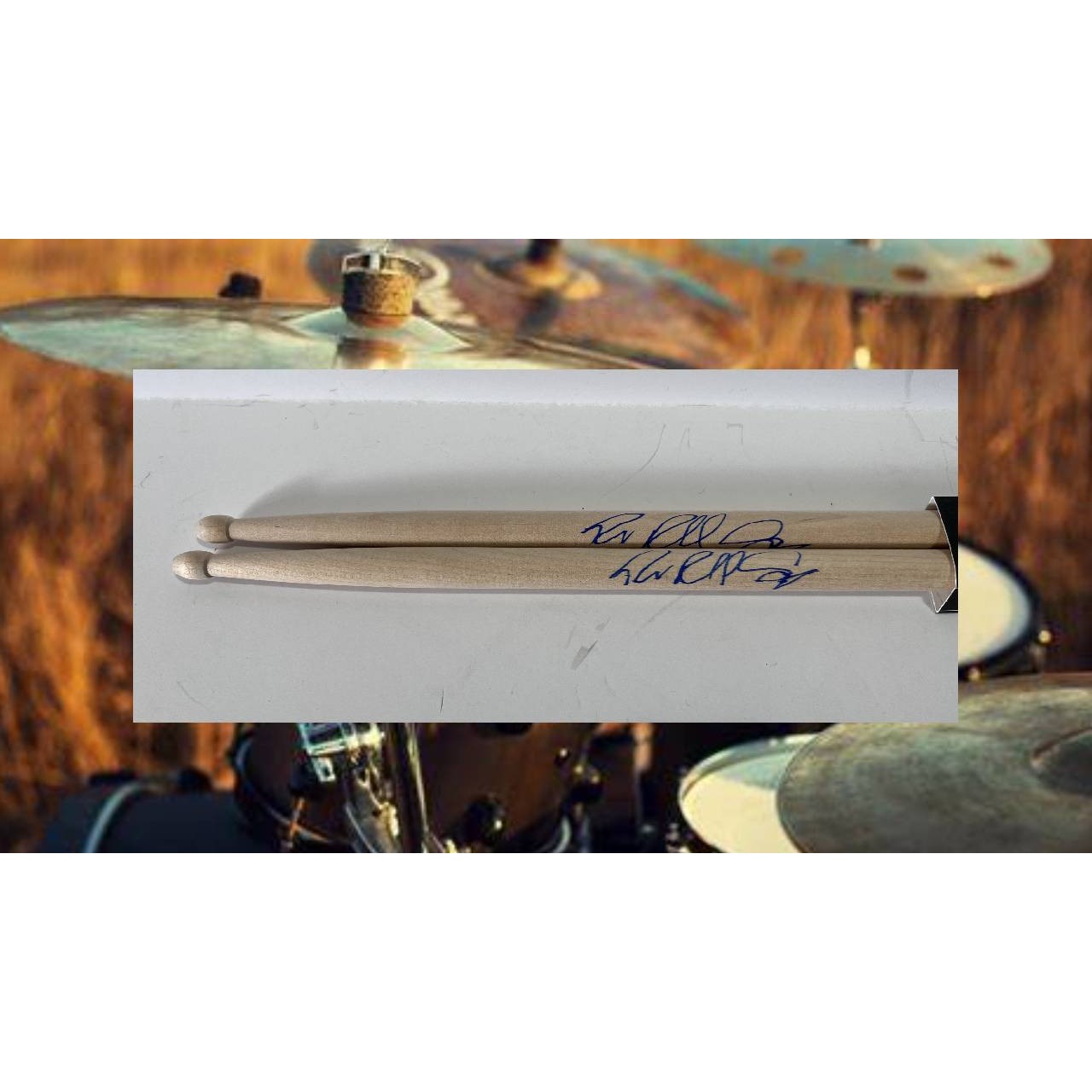 Steven Adler Guns N Roses Drumsticks signed with proof