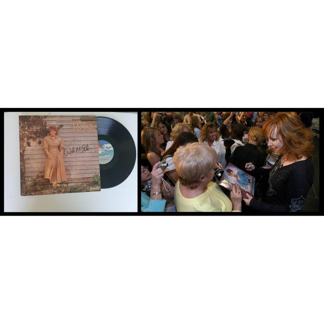 Reba McEntire "Whoever's in New England" LP signed with proof