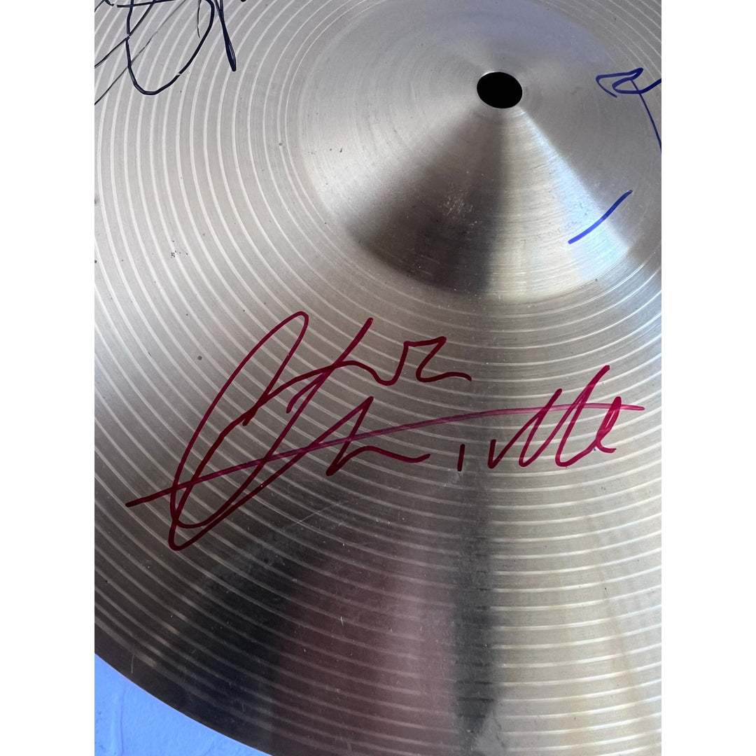 Pete Townshend John Entwistle  Roger Daltrey The Who cymbal signed with proof