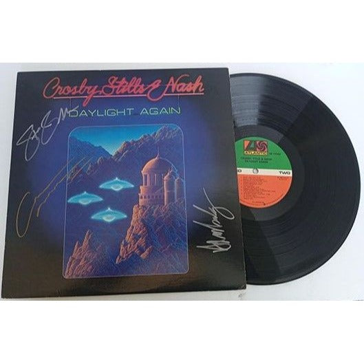 Crosby Stills and Nash "Daylight Again" LP signed with proof