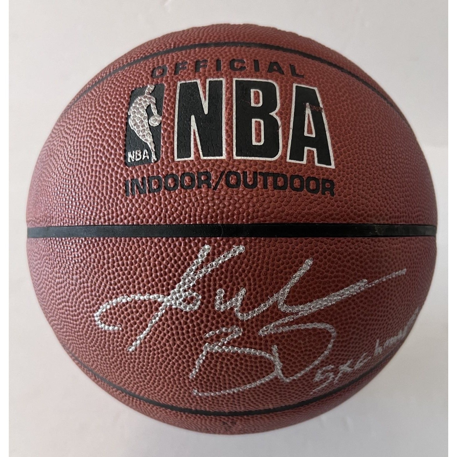 Kobe Bryant Los Angeles Lakers signed and inscribed "5 x champ" Spalding NBA basketball signed with proof