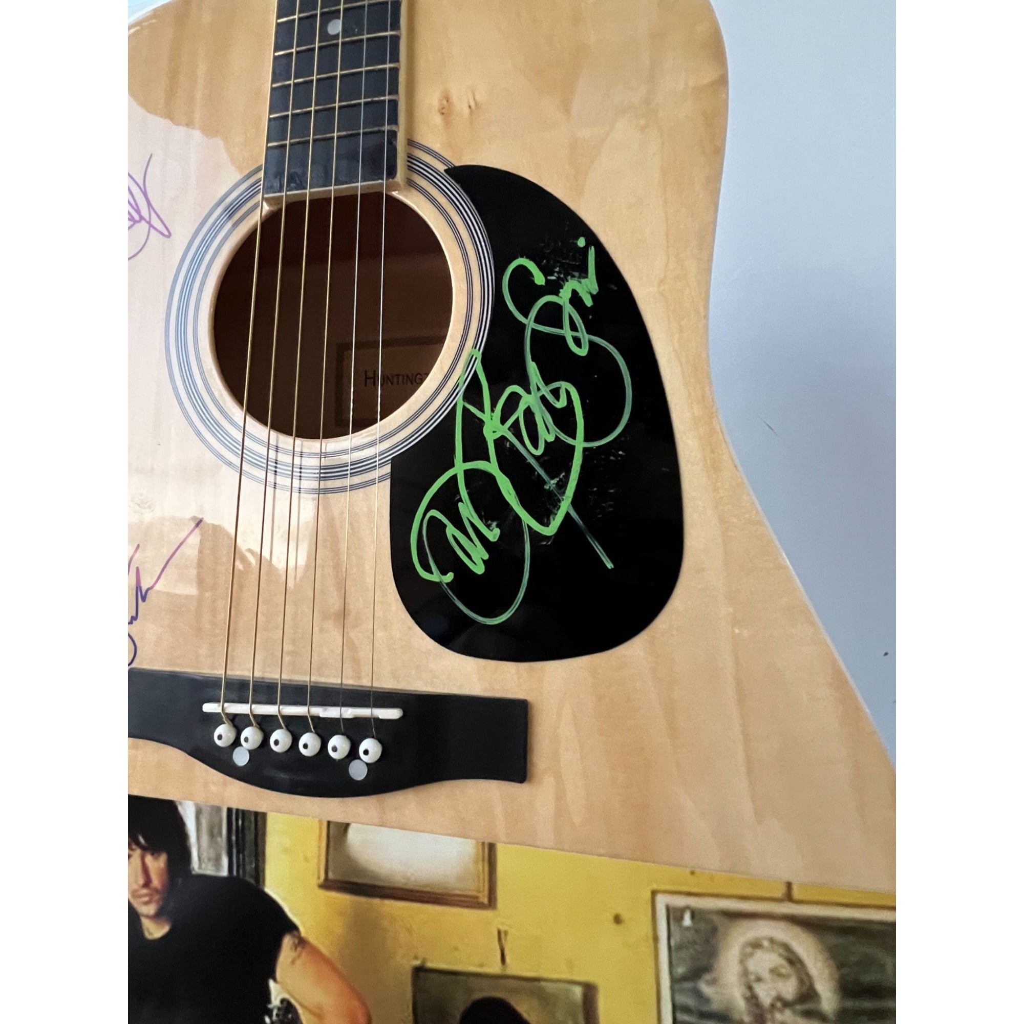 John Bon Jovi Richie Sambora Tico Torres David Bryan Bon Jovi one of a kind 39' acoustic guitar signed with proof