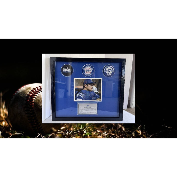 Shohei Ohtani Los Angeles Dodgers 8x10 photo signed and framed 25x22 inch with proof