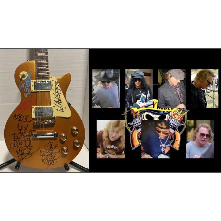 Guns N' Roses Axl Rose Slash Matt Sorum full band signed with proof