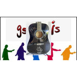 Load image into Gallery viewer, Phil Collins Peter Gabriel Mike Rutherford Tony Banks Genesis full size acoustic guitar signed with proof
