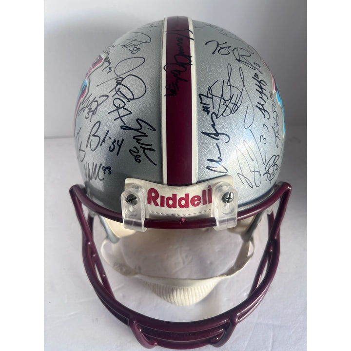 Ohio State Buckeyes national champions team signed helmet Ezekiel Elliott Nick Bosa 35 Plus signatures