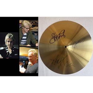 The Police Sting,  Andy Summers, Stewart Copeland 16inch cymbal signed with proof