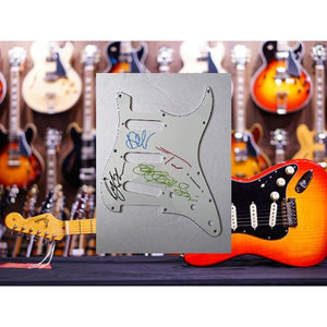 Bon Jovi Richie Sambora Jon Bon Jovi Stratocaster electric pickguard signed with proof