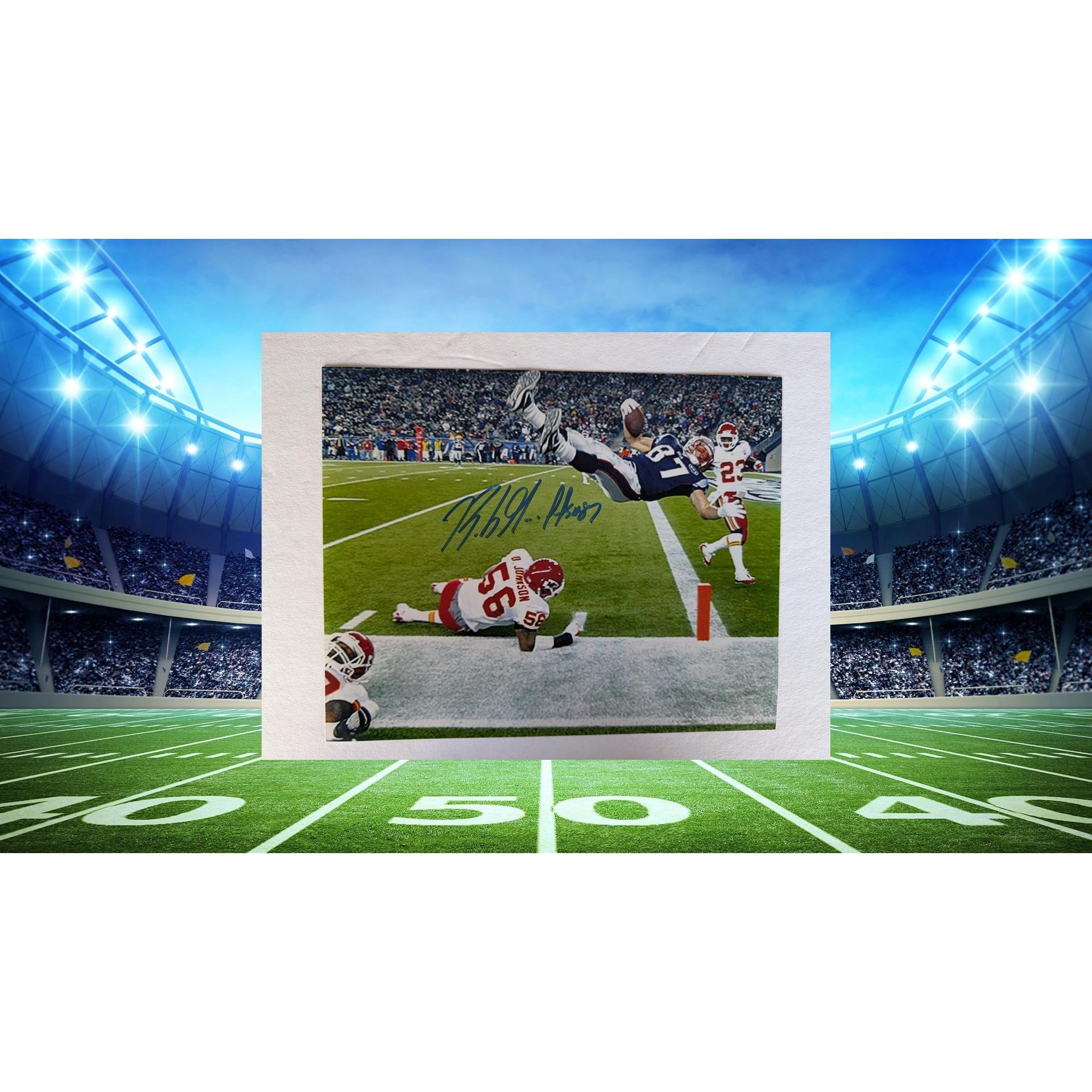Rob Gronkowski New England Patriots future NFL Hall of Famer 8x10 photo signed with proof