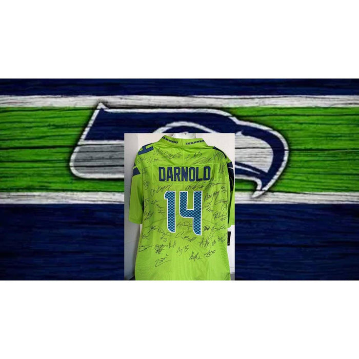 Sam Darnold Seattle Seahawks Mens Large-XL Green Color Rush Jersey game model team signed with proof