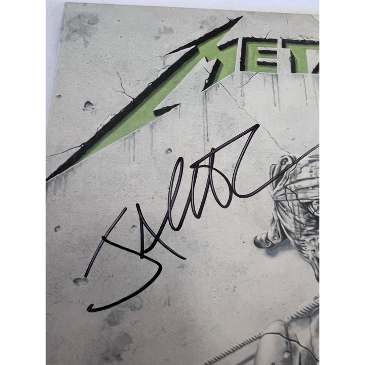 Metallica James Hetfield, Kirk Hammett, Jason Newsted, Lars Ulrich,  'and justice for all' album signed with proof