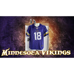 Load image into Gallery viewer, Justin Jefferson Minnesota Vikings size large youth jersey signed with proof
