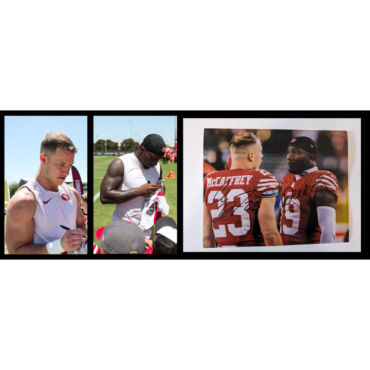 San Francisco 49ers Christian McCaffrey Deebo Samuel 8x10 photograph signed with proof