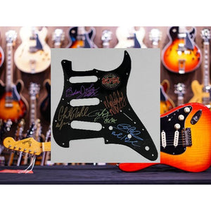 ACDC Angus and Malcolm Young  Stratocaster electric pickguard signed with proof