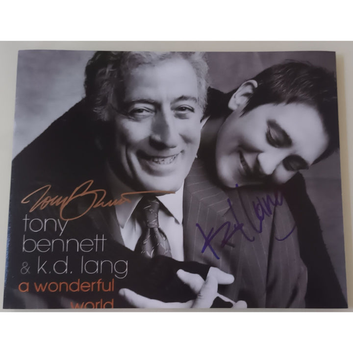 Tony Bennett and K.d Lang 8x10 photo sign with proof