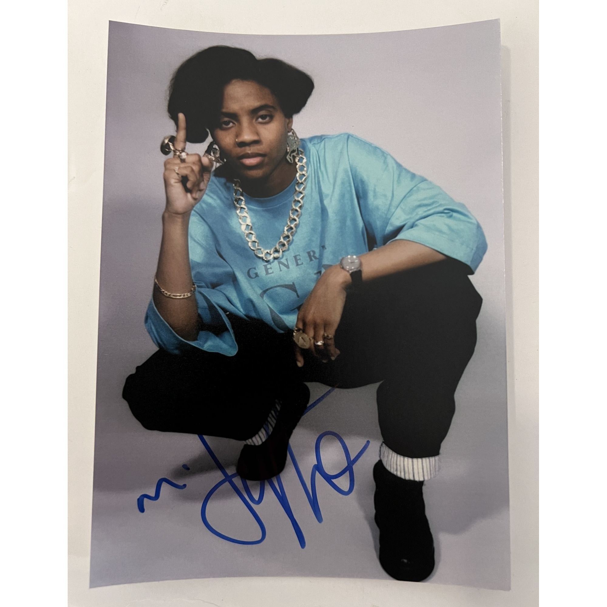 MC Lyte Lana Michele Moorer  5x7 photograph  signed with proof