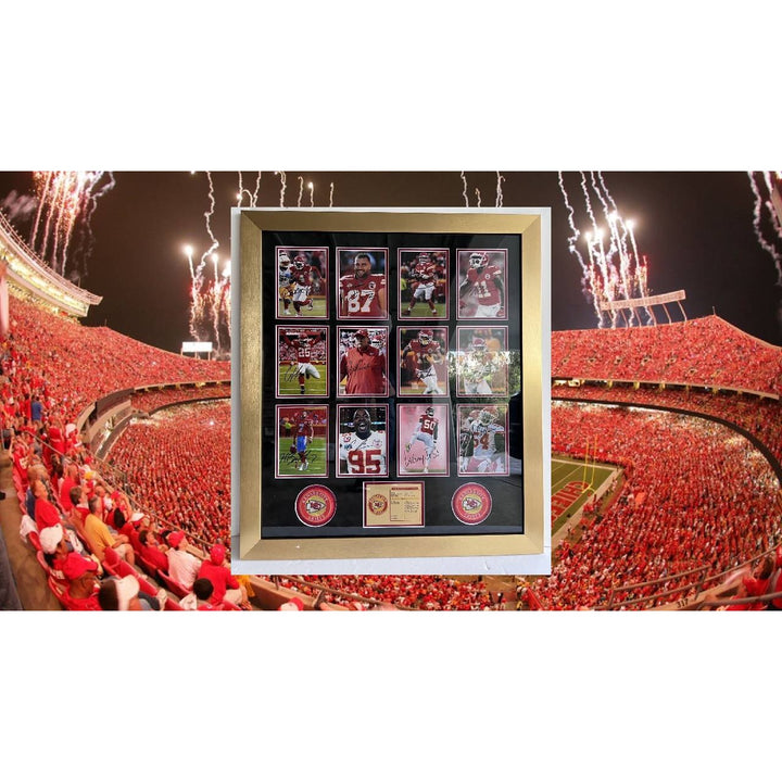 Kansas City Chiefs Patrick Mahomes Travis Kelce Andy Reid Chris Jones Isiah Pacheco 12 top players 5x7s signed and framed with proof