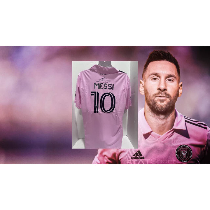 Lionel Messi Inter Miami size game model jersey signed with proof