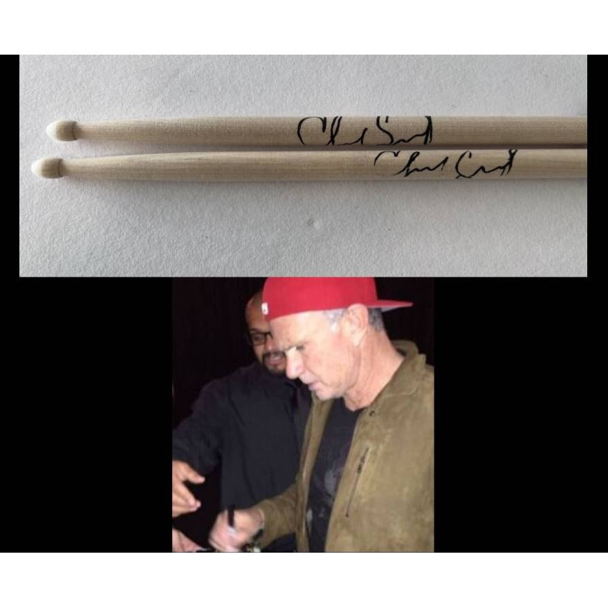 Chad Smith Red Hot Chili Peppers Drumsticks signed with proof
