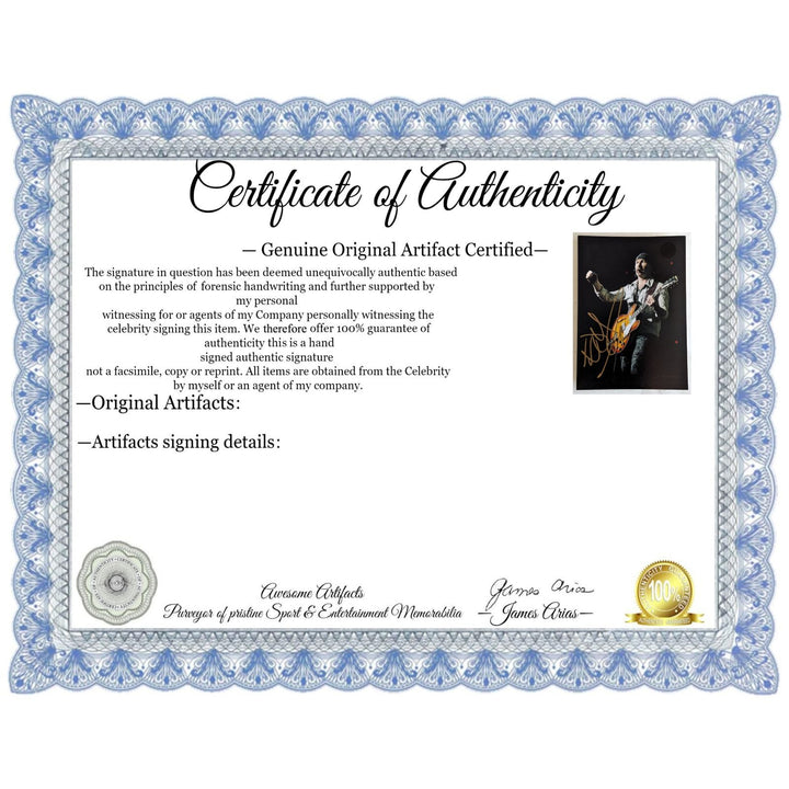 The Edge of U2 5x7 photo signed with proof