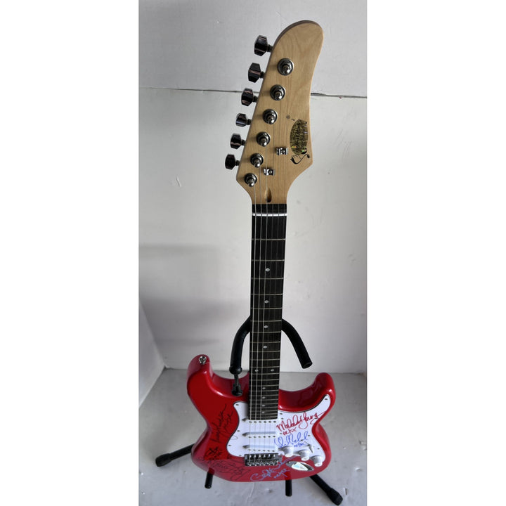 ACDC Angus & Malcolm Young Brian Johnson Cliff Williams Phil Rudd stratocaster Electric Guitar signed with proof