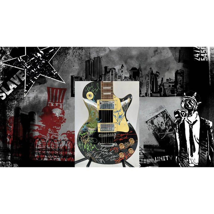 Grunge Legends Pearl Jam Sound Garden, STP, Alice in Chains Les Paul electric guitar signed with proof