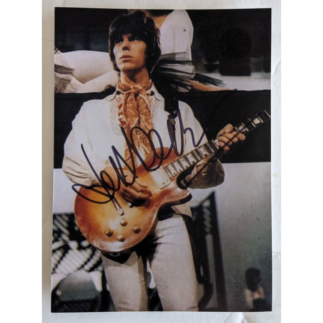 Jeff Beck 5x7 photo signed with proof