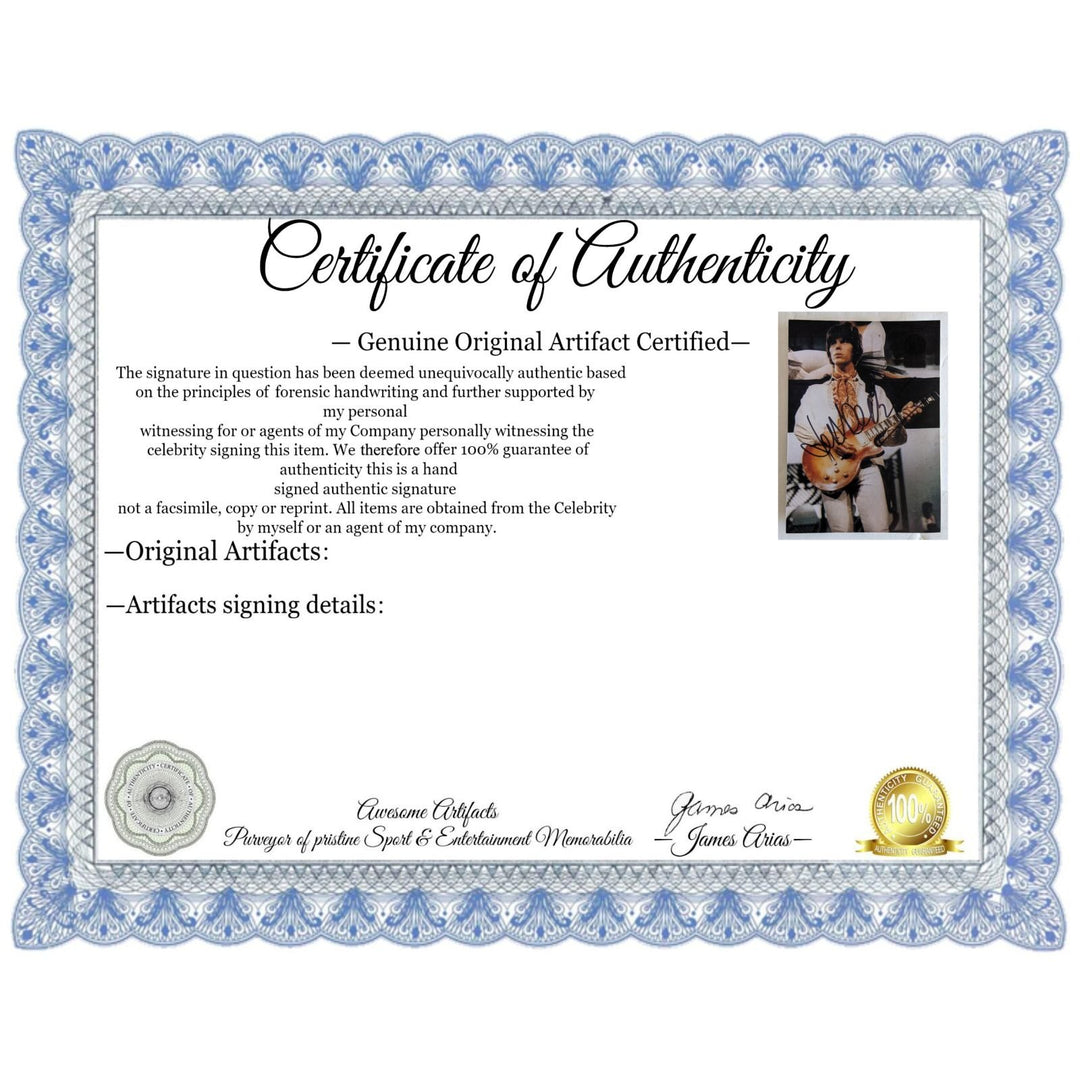 Jeff Beck 5x7 photo signed with proof