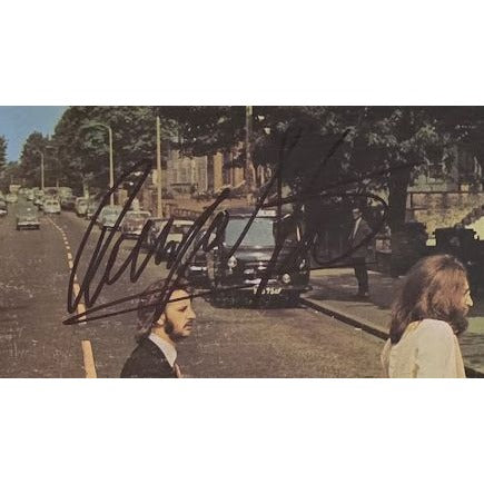 The Beatles Abbey Road Paul McCartney John Lennon George Harrison Ringo Starr signed with proof.