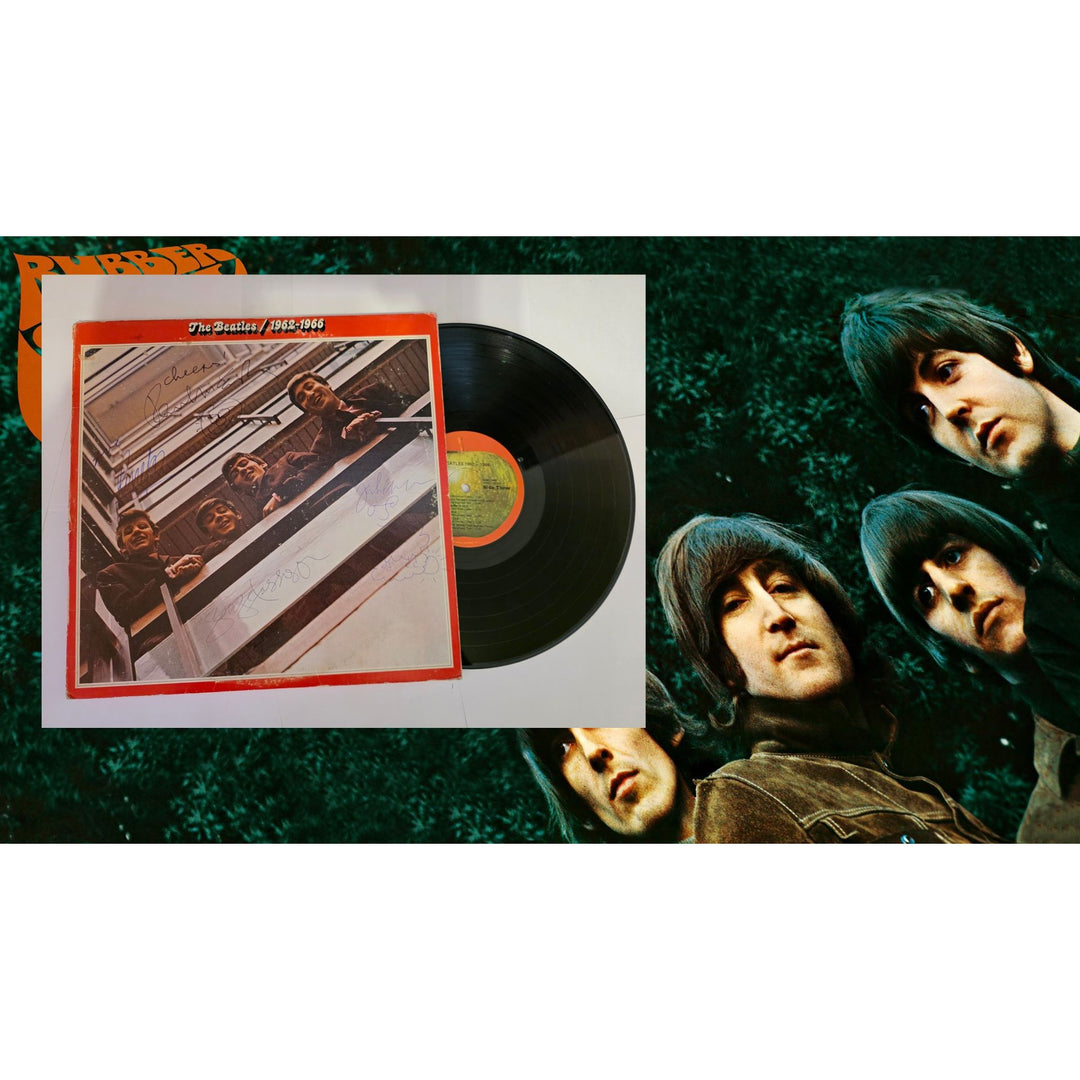 The Beatles "The Beatles/1962-1966" LP signed with proof.