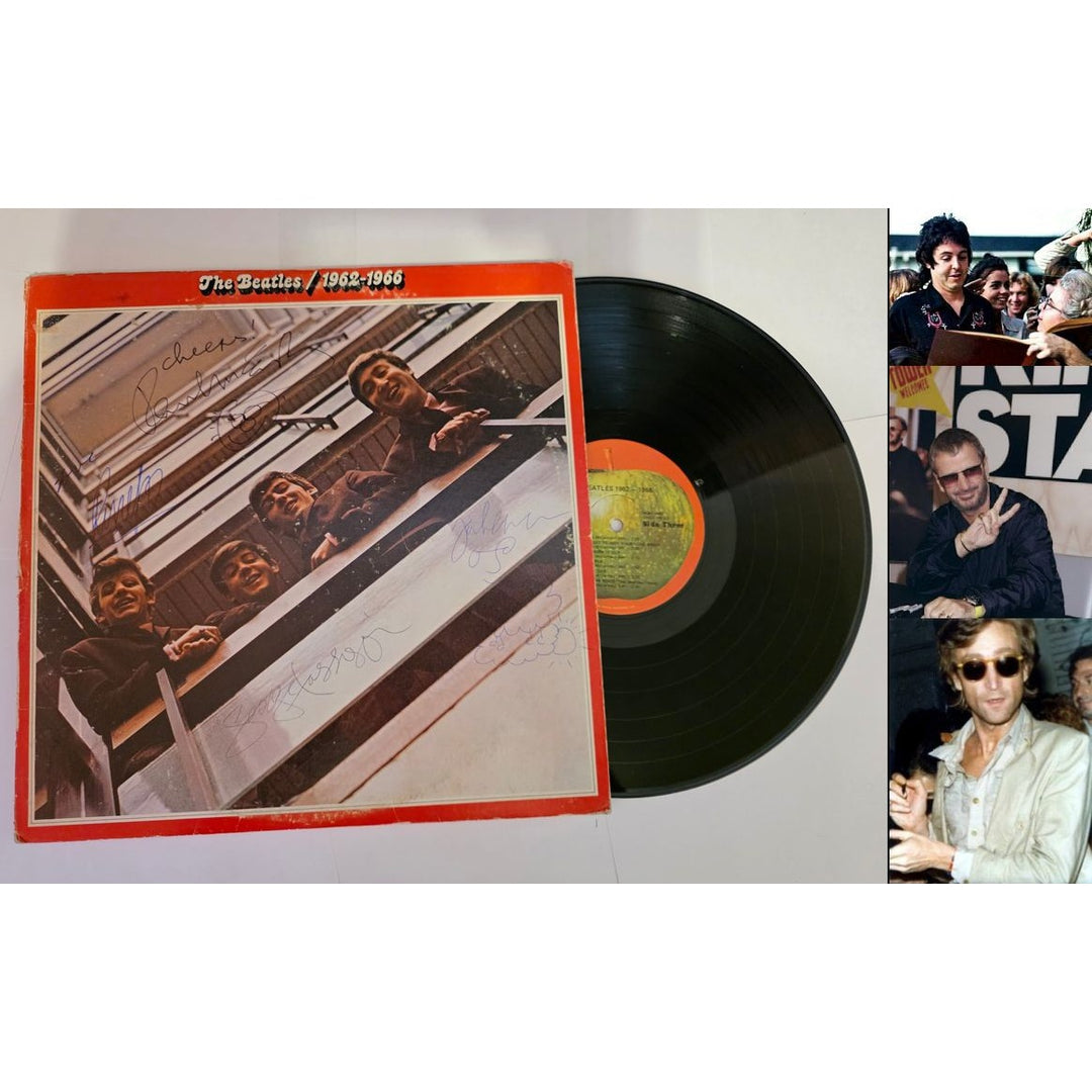 The Beatles "The Beatles/1962-1966" LP signed with proof.