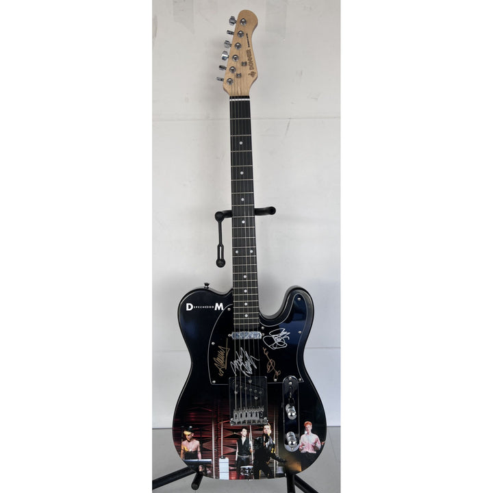 Depeche Mode, Dave Gahan, Martin Gore, Andy Fletcher, Alan Wilder, ONE OF A KIND full size telecaster electric guitar, signed with proof.