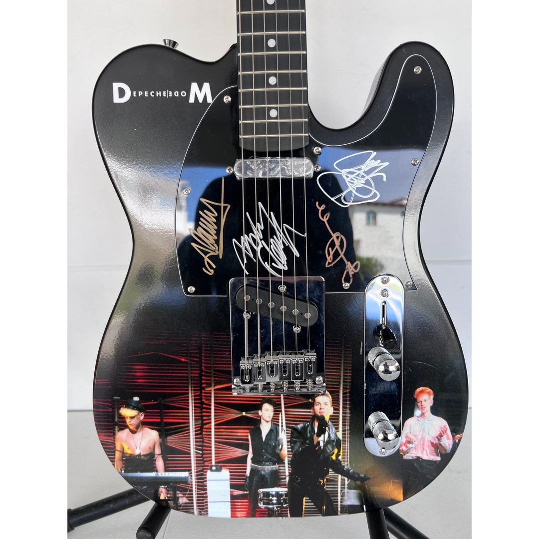 Depeche Mode, Dave Gahan, Martin Gore, Andy Fletcher, Alan Wilder, ONE OF A KIND full size telecaster electric guitar, signed with proof.