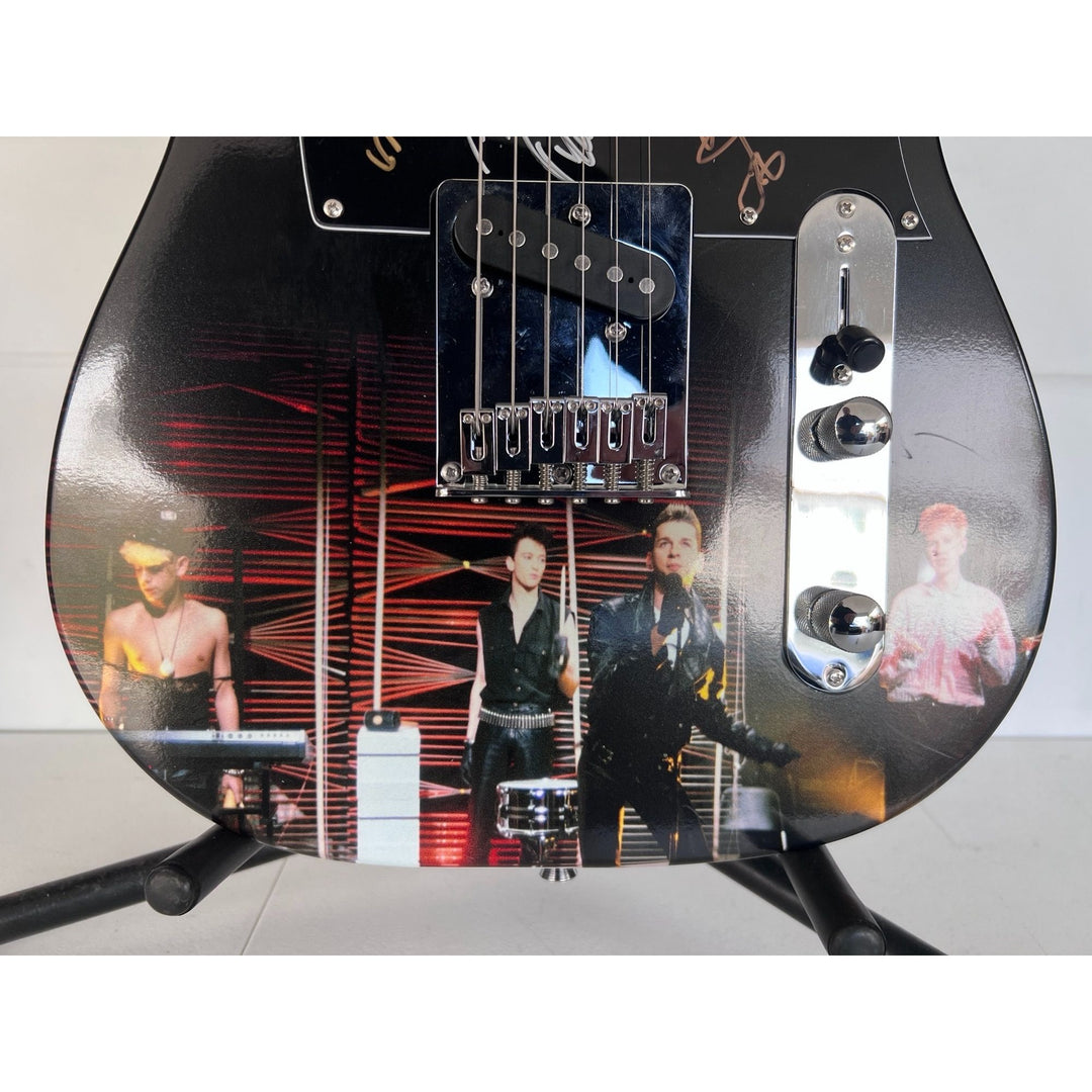 Depeche Mode, Dave Gahan, Martin Gore, Andy Fletcher, Alan Wilder, ONE OF A KIND full size telecaster electric guitar, signed with proof.