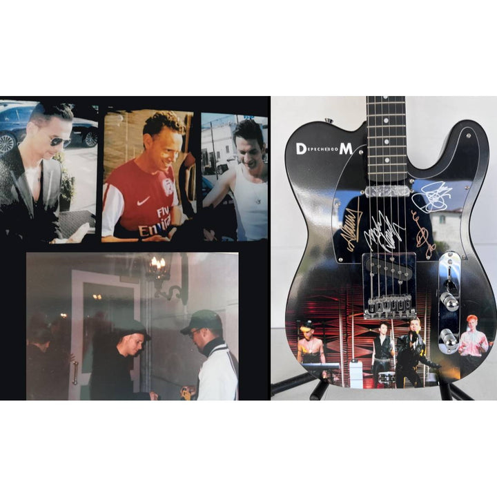 Depeche Mode, Dave Gahan, Martin Gore, Andy Fletcher, Alan Wilder, ONE OF A KIND full size telecaster electric guitar, signed with proof.